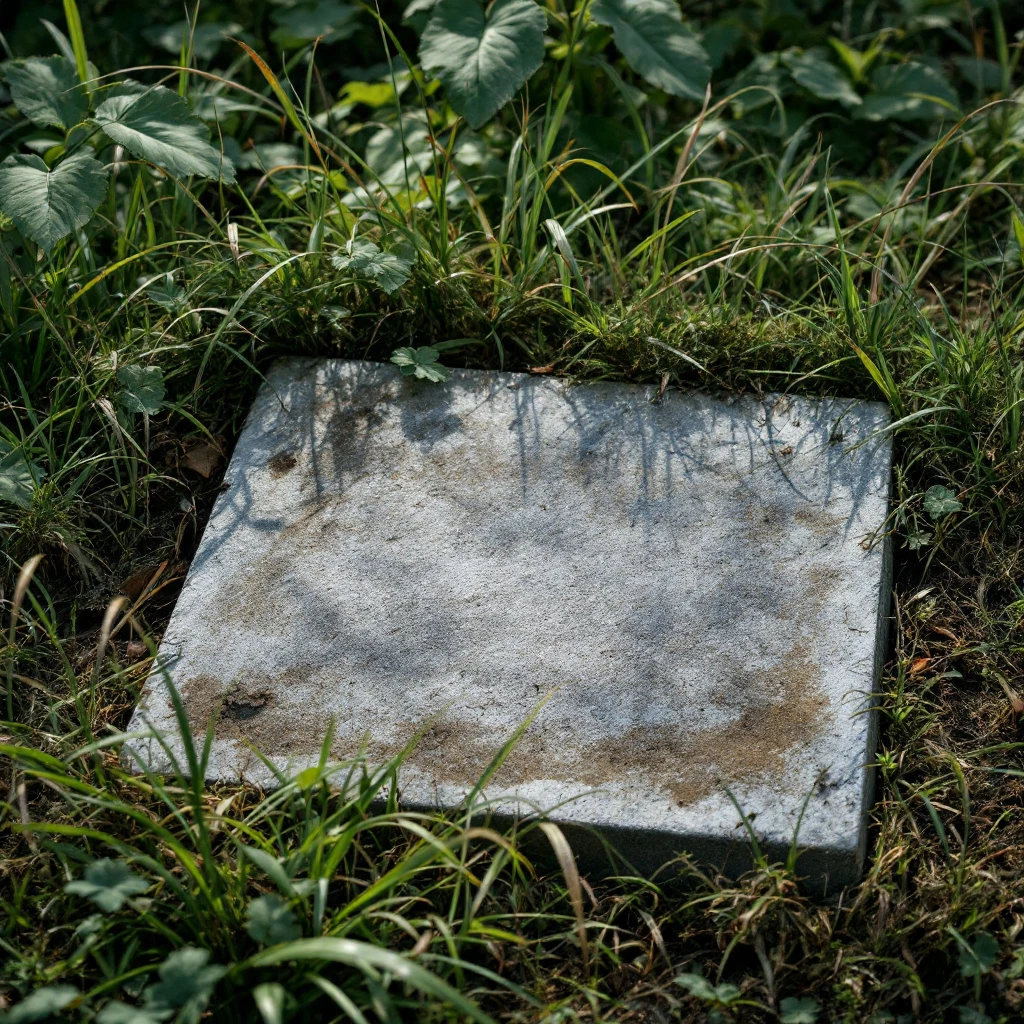 Before — Overgrown kerb set — cleared & cleaned
