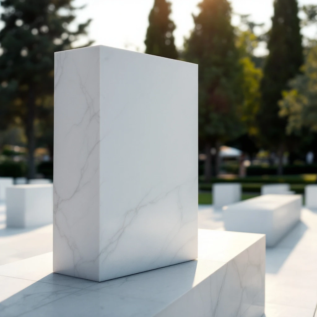 After — Weathered marble memorial — gently restored